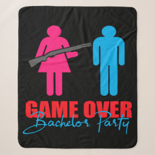 Game Over Bachelor Party Blanket