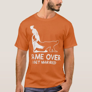 Game over bachelor party bride and groom wedding T-Shirt