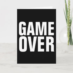 GAME OVER BACHELOR PARTY ENGAGEMENT GREETING CARDS