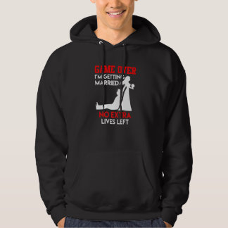 Game over  bachelor party groom wedding hoodie