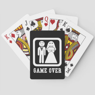 Game Over | Bachelor Stag Party Gift (Black/White) Playing Cards