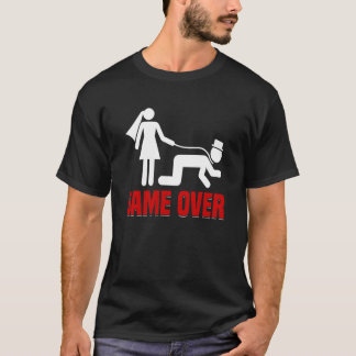 Game Over Bachelorette Bride Groom Bachelor Party T-Shirt