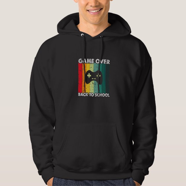 Game Over Back To School Controller Teacher Studen Hoodie (Front)