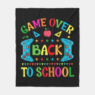 Game over Back to school Fleece Blanket