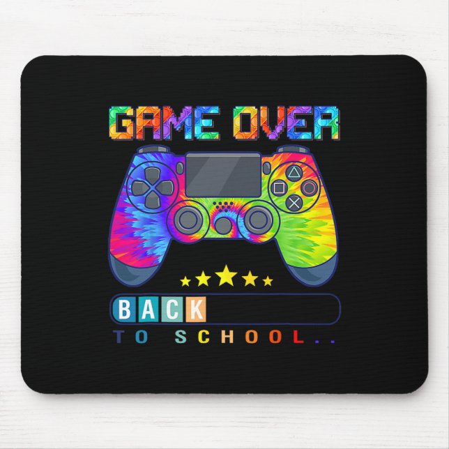 Game Over Back To School  Fun Kids First Day Schoo Mouse Mat (Front)