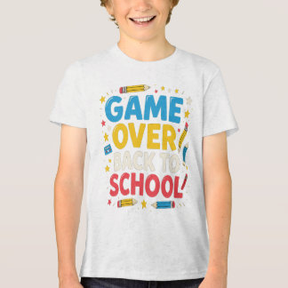 Game Over Back to School Funny Teacher Student  Tri-Blend Shirt