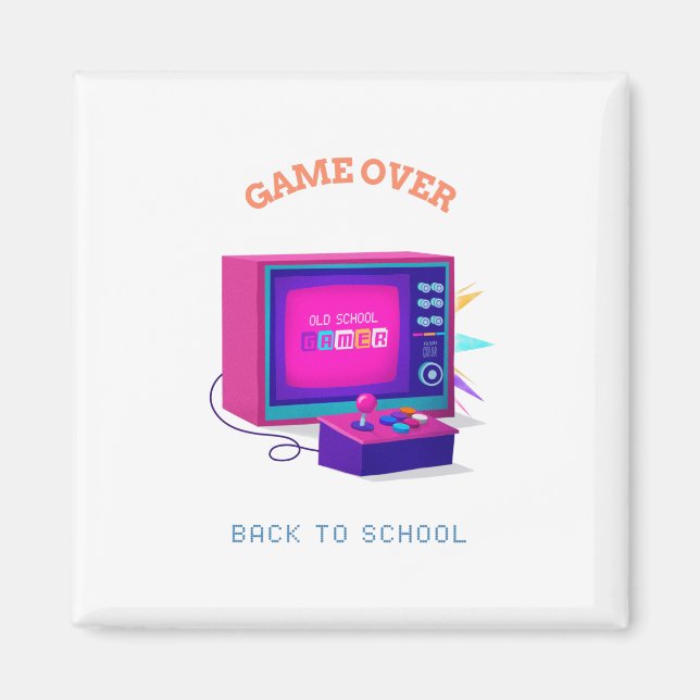 Game Over Back To School  Magnet (Front)