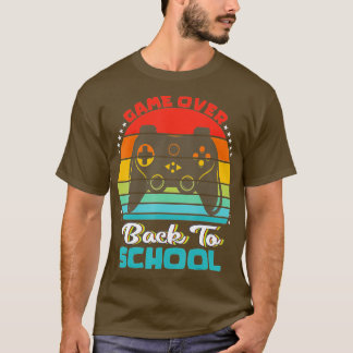 Game Over Back to School Sunset Student Game Contr T-Shirt