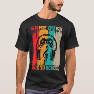 Game Over Back To School Sunset Student Game Contr T-Shirt