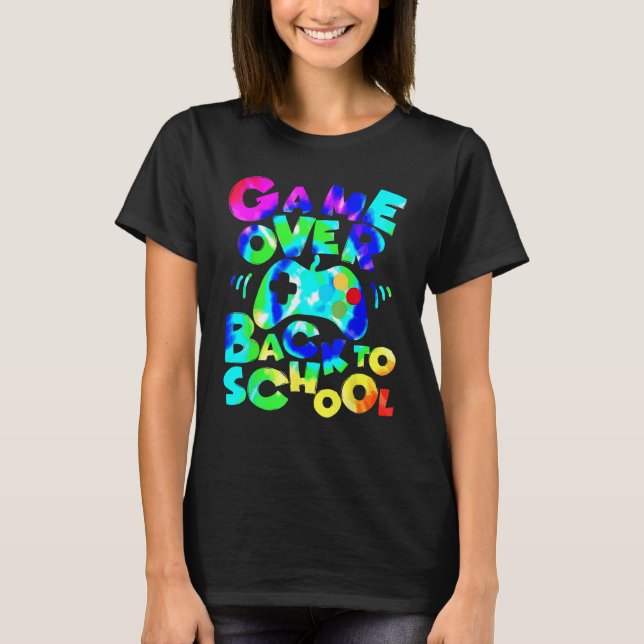 Game Over Back To School Video Game Leveled Up Boy T-Shirt (Front)