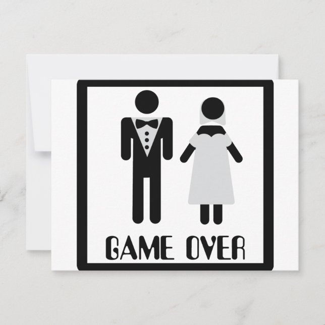 game over bridal couple icon (Front)