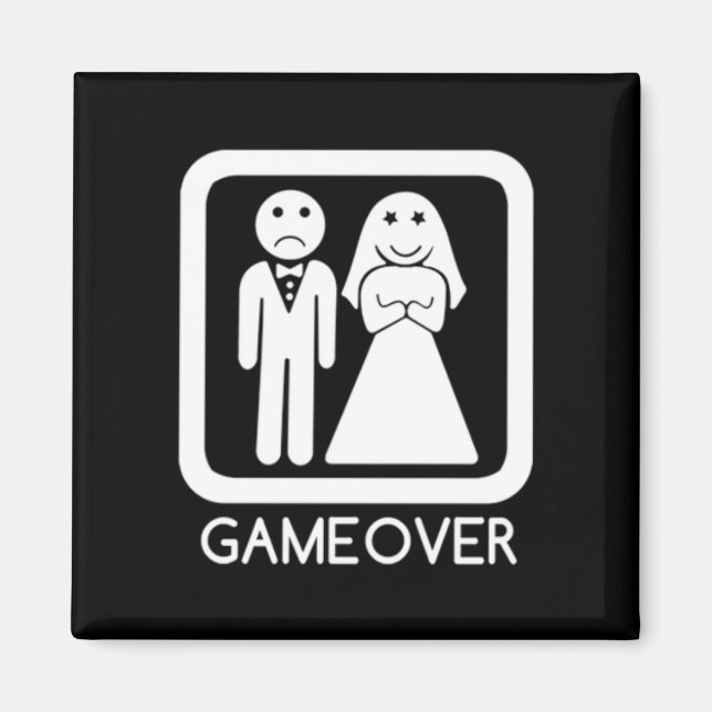 Game Over Bride & Groom Magnet (Front)