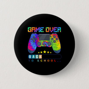 Game Over Byck To School Fun Kids First Day School 6 Cm Round Badge