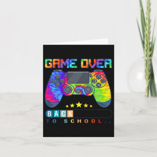 Game Over Byck To School Fun Kids First Day School Card