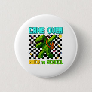 Game Over Ck To School Gamer Funny Kids First Day  6 Cm Round Badge