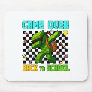 Game Over Ck To School Gamer Funny Kids First Day  Mouse Mat