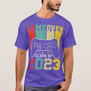 Game Over Class of 2023 Video Games Vintage Gradua T-Shirt
