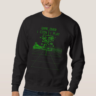 Game Over Classic 80s Retro Video Arcade Vintage 8 Sweatshirt