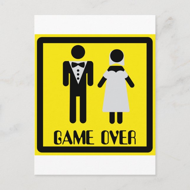 game over couple postcard (Front)
