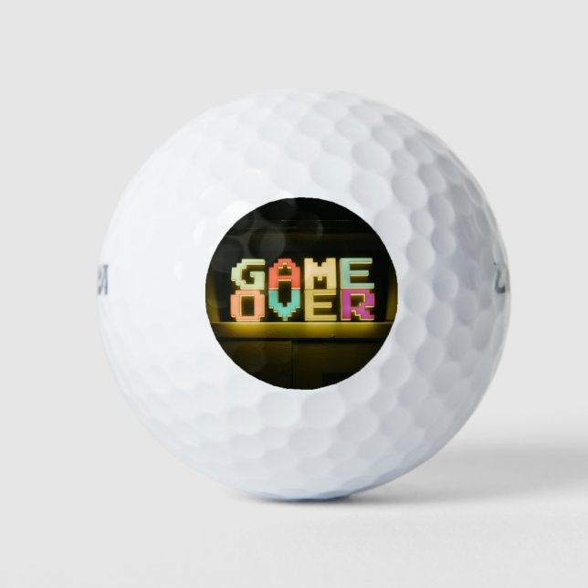 Game Over Cute Simple Pixel Art Pixel Arts Easy De Golf Balls (Front)