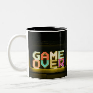 Game Over Cute Simple Pixel Art Pixel Arts Easy De Two-Tone Coffee Mug
