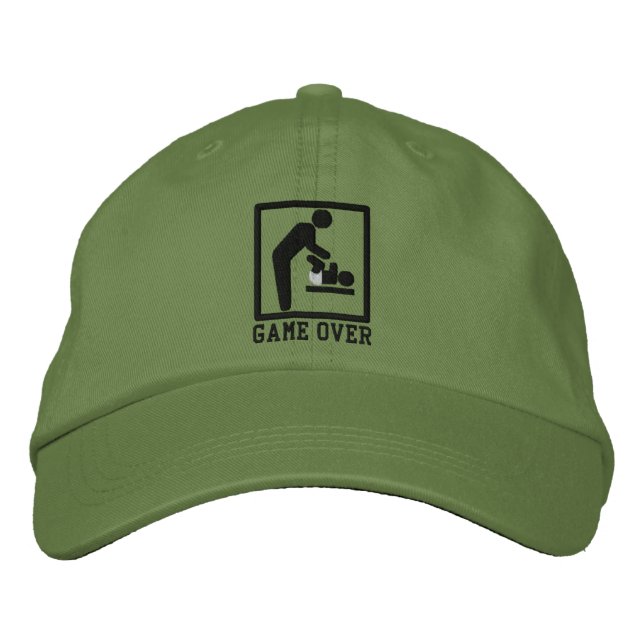 Game Over Dad Embroidered Hat (Front)