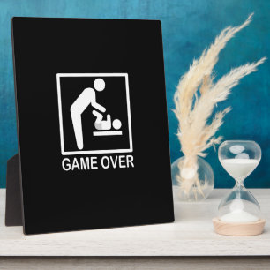 Game Over Dad Funny Pictogram Plaque