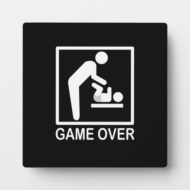 Game Over Dad Funny Pictogram Plaque (Front)