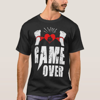 Game Over Design for Bachelor Party nice Groom Gif T-Shirt