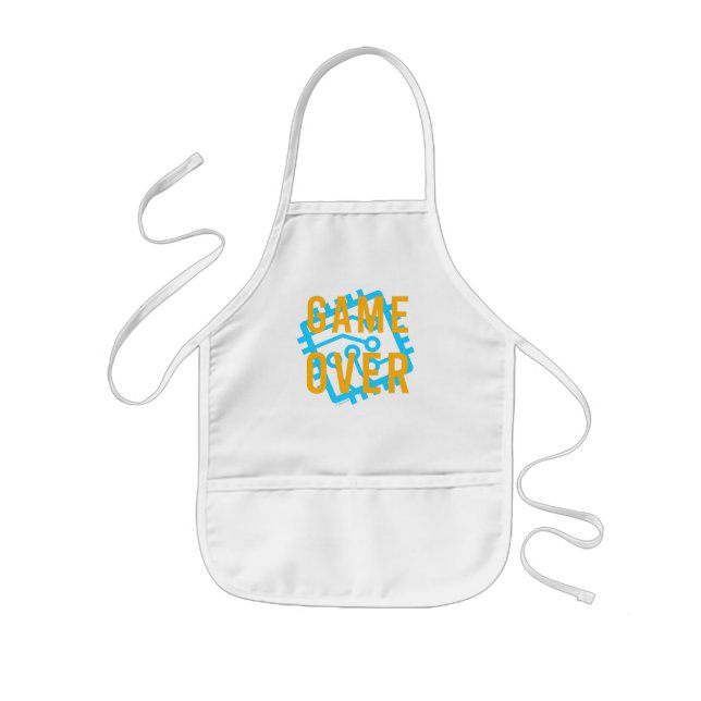Game Over Digital Circuit Kids Apron (Front)