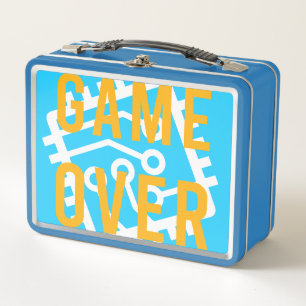 Game Over Digital Circuit Metal Lunch Box