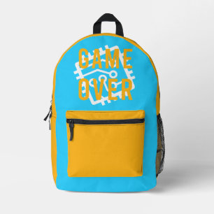 Game Over Digital Circuit Printed Backpack