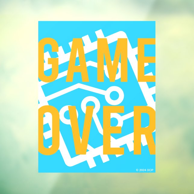 Game Over Digital Circuit Window Cling (Sheet 3)