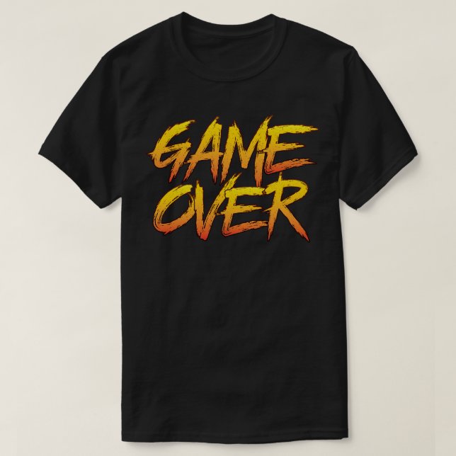 Game Over Distressed Typography T-Shirt (Design Front)