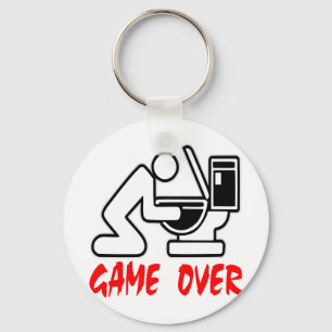 Game Over Drunk Key Ring