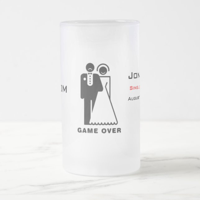 Game Over Frosted Mug - Sad Groom (Center)