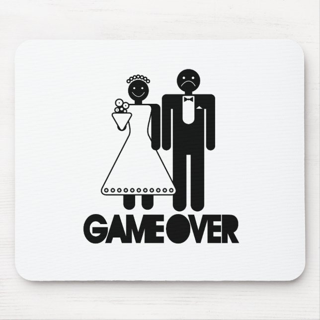 Game Over - Funny Wedding Gifts Mouse Mat (Front)
