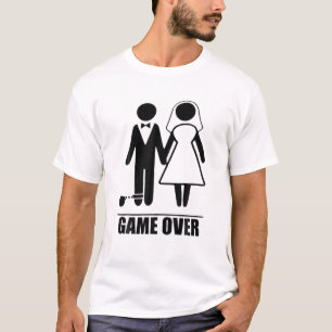 Game Over Funny Wedding Men Bachelor Party Gift T-Shirt