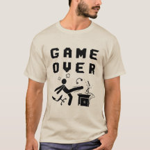 Game Over Gamer Rage Funny Gaming Humour Design