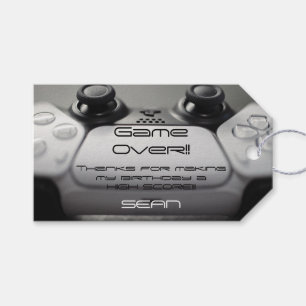 "Game Over" Gaming Birthday Gift Tags