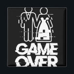 Game Over Glitch Bride Groom Funny Wedding  Magnet<br><div class="desc">Game Over Glitch Bride Groom Funny Wedding</div>