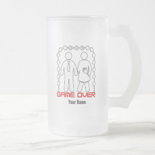 Game over - GO01A 🎮💍 Frosted Glass Beer Mug