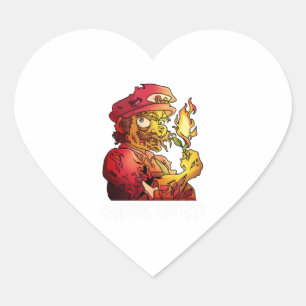 Game Over Halloween Zombie Design for Halloween Heart Sticker