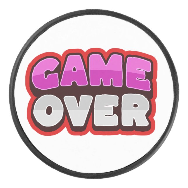 GAME OVER Hockey Puck (Front)
