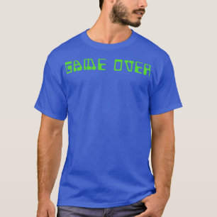 Game Over in Retro Gaming Green T-Shirt