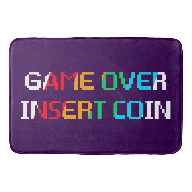 Game Over Insert Coin Bath Mat (Front)