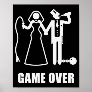 Game Over (jga Bride And Groom New Whip Beer W)  Poster
