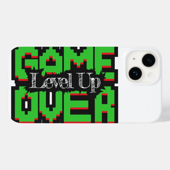 Game Over, Level Up: Pixelated Retro Game World Case-Mate iPhone Case (Back (Horizontal))