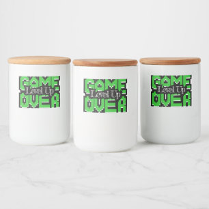 Game Over, Level Up: Pixelated Retro Game World Food Label