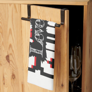 Game Over, Level Up: Pixelated Retro Game World Tea Towel